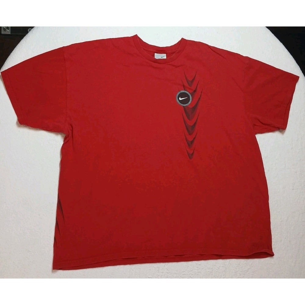 Vintage Nike Basketball Shirt Men 3XL Red Swoosh Logo Y2K 00s Baggy USA